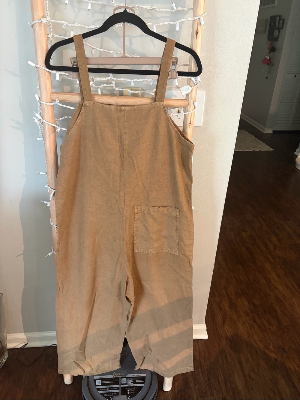 Universal Thread Tan Linen-Blend Utility Jumpsuit